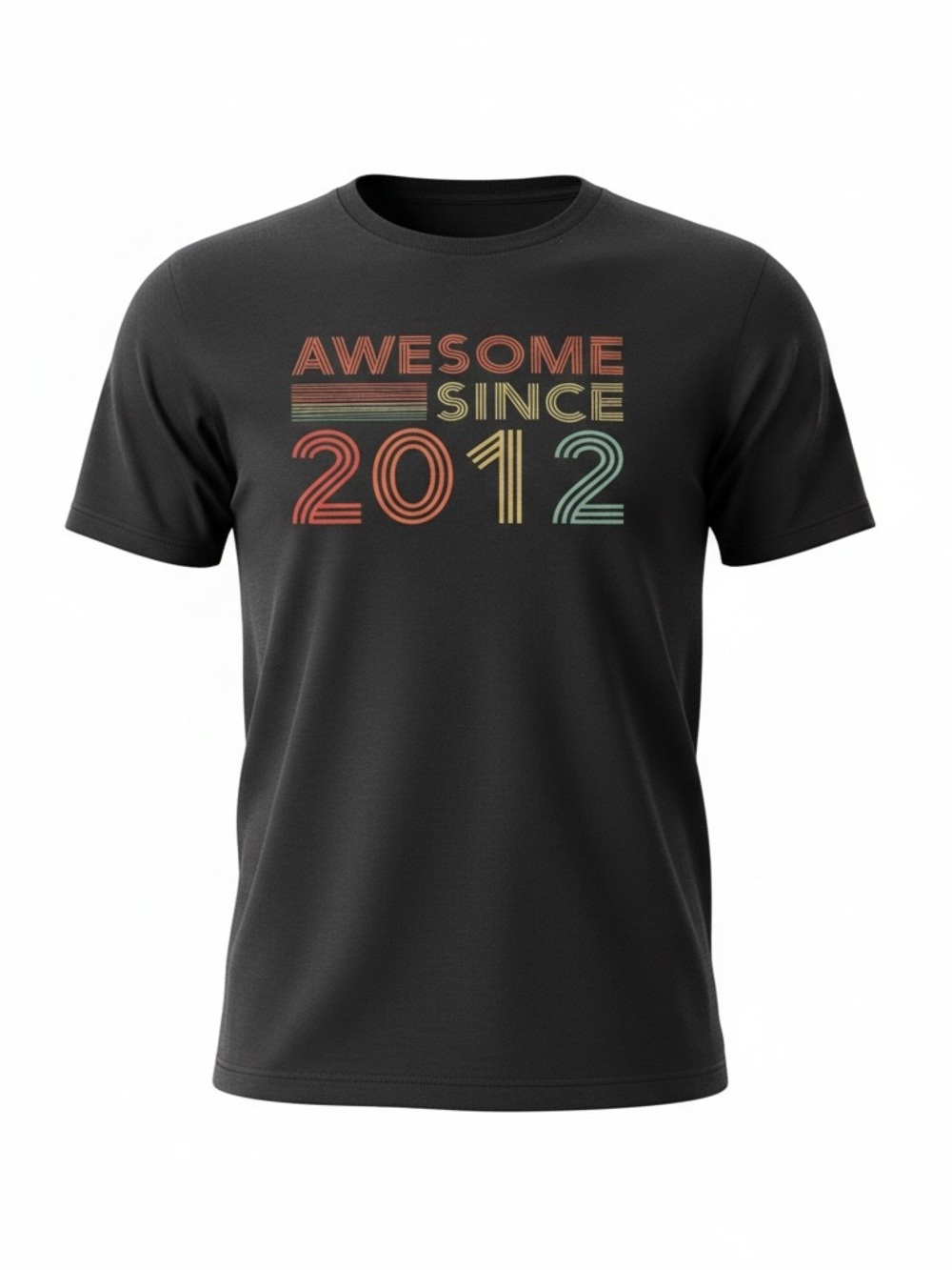 Awesome Since 2012 Graphic Tee - Black